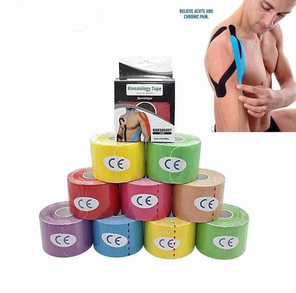Waterproof Elastic Kinesiology Tape – Breathable Physiotherapy Muscle Support Wrap for Sports Recovery & Joint Stability