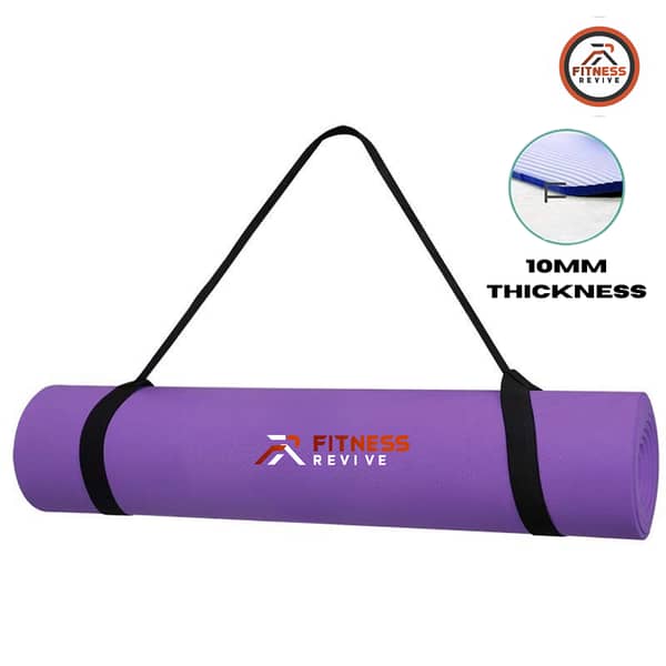 Yoga Mat 10 mm Extra Thick EVA Non-Slip High-Density Mat for Men & Women – Comfortable Exercise, Pilates & Home Workouts