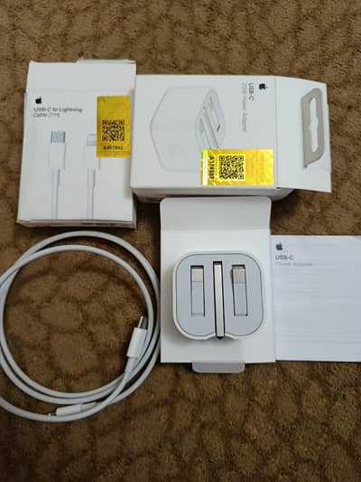 20 watt Apple original charger with cable