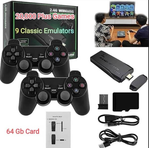 X2 PRO 41000+ Games 4K Game Stick 3D HD Retro Video Game Console Wireless