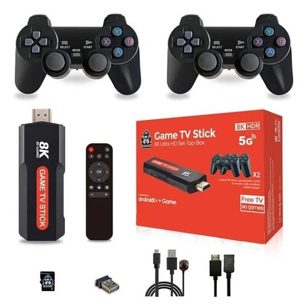 X3 Plus ,Q9 And X8 Tv Box Game Stick USB 2.0 Dual System Game Stick Retro Video Games Console with Wireless Controller 32G TV Sticks 30,000+ Games For PSP gift