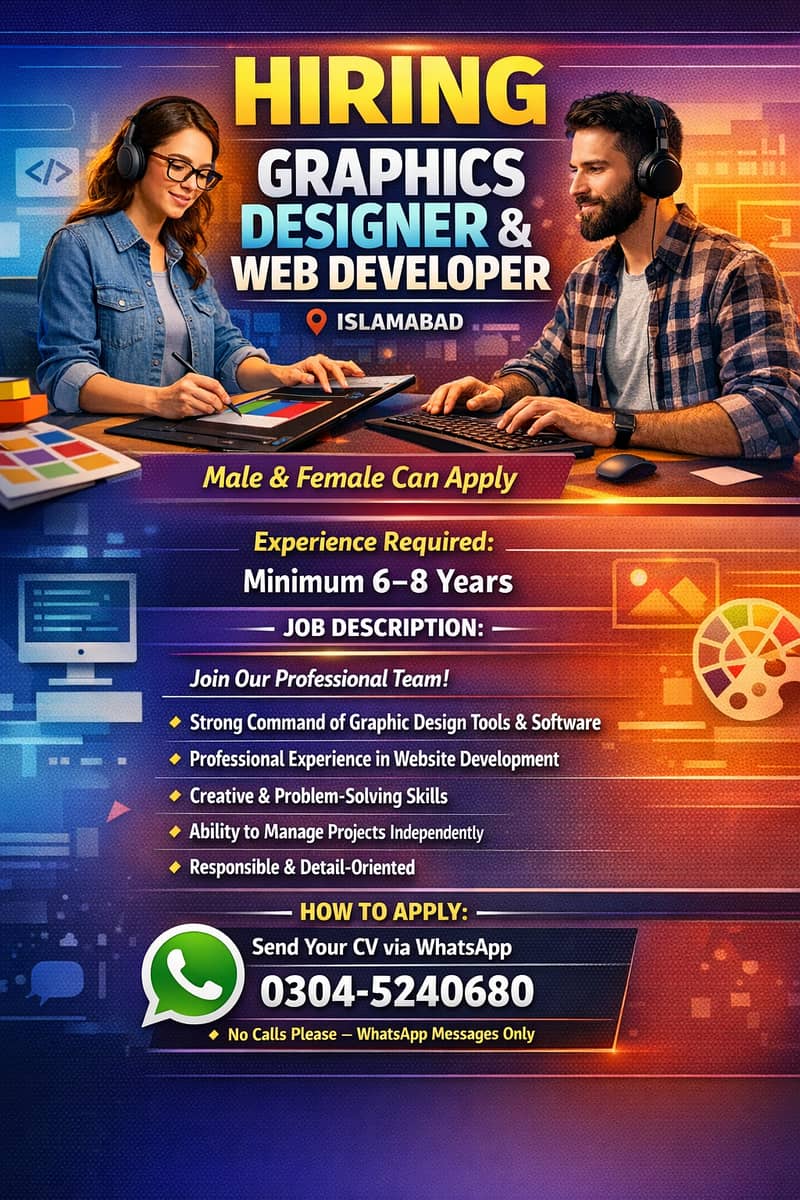 Senior Graphics Designer & Web Developer 0