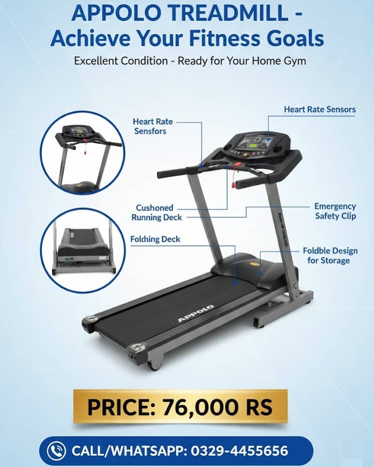 Appolo Treadmill | Jogging machine | Running machine - Gym & Fitness ...