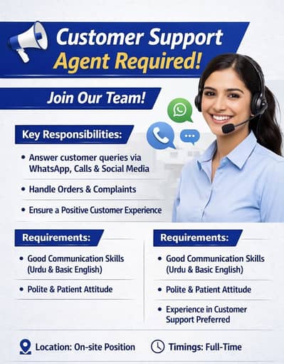 Customer Support Agent – ON SITE