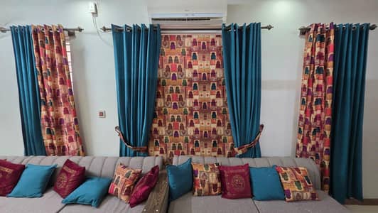 custom made 6 curtains with full size blind