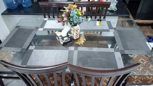 wooden dining table set with 06 Chairs