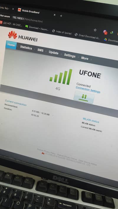 Huawei sim network unlock the router.