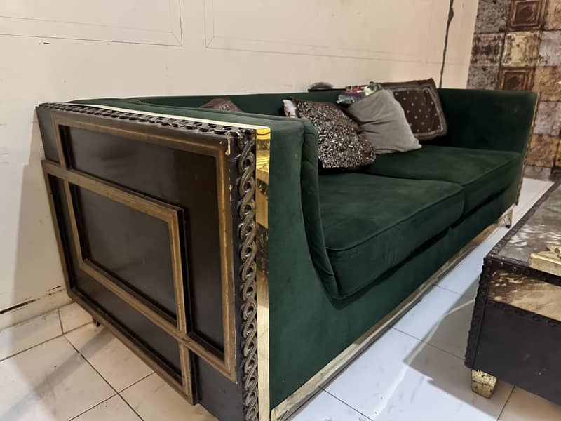 Green velvet sofas 2