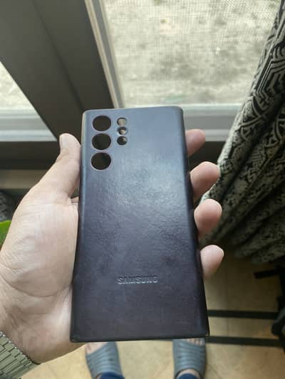 Samsung S22 ultra Burgundy original leather case