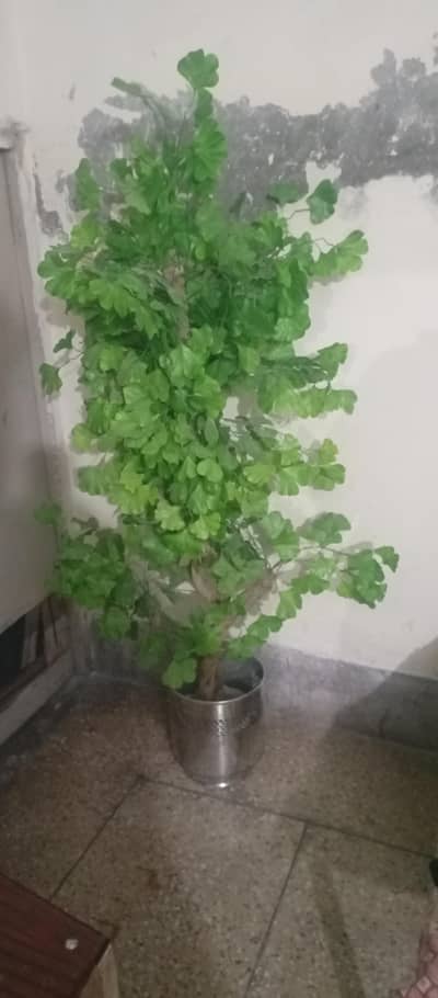 large size artificial plants with steel pots for office and home