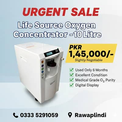 life source oxygen concentrator 10 litre