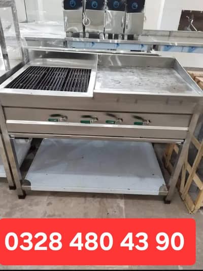 Hot plate,Piza oven ,Deep fryer ,Complete  kitchen saman new and used