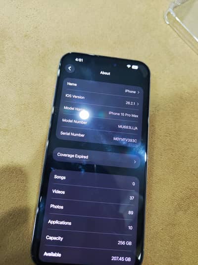 iPhone 15 Pro Max JV 98 health 180 cycle