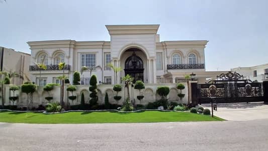 2 Kanal Brand New Spanish Design Most Beautiful Full Basement Fully Furnished Home Theater Swimming Pool Bungalow 25KV Solar Installed For Sale At Prime Location Of Dha Lahore Near To Park & Commercial Market