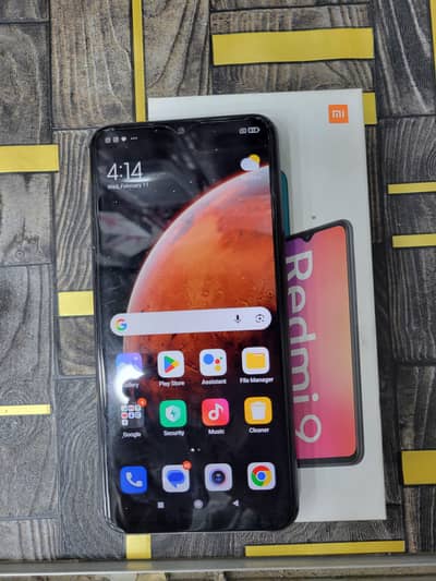 redmi 9 with box Dual Sim pta