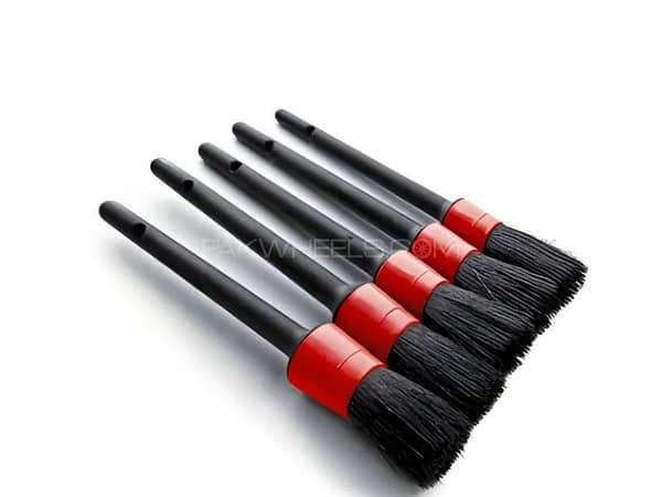 5 Piece Synthetic Detailing Brush Kit | Professional Car Cleaning Brushes Set