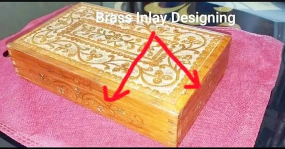 Jewellery Box (Hand made Designing on Wooden)