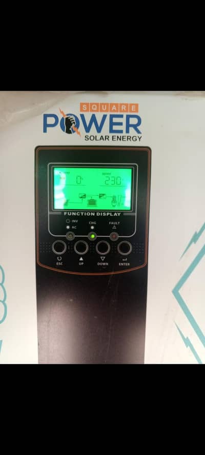 Square POWER solar Inverter 3kv with 2 phase changeover box and wiring