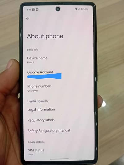 Google pixel 6 Neat and clean condition 10/10