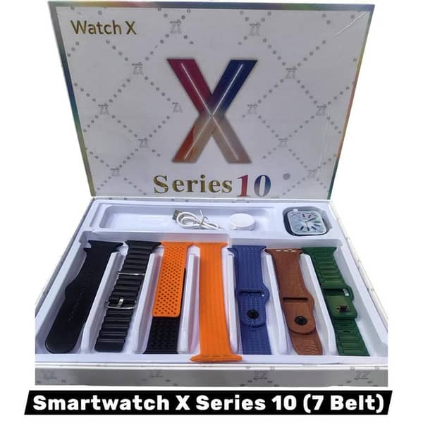 Smartwatch X series 10 with wireless charging and unique 7 Belts , Best quality and battery