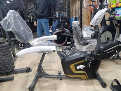 slimline Recumbent bike for elders 120kg capacity digital display