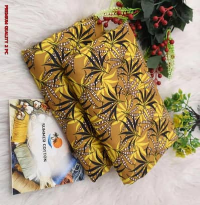 2 piece unstitched summer printed suit