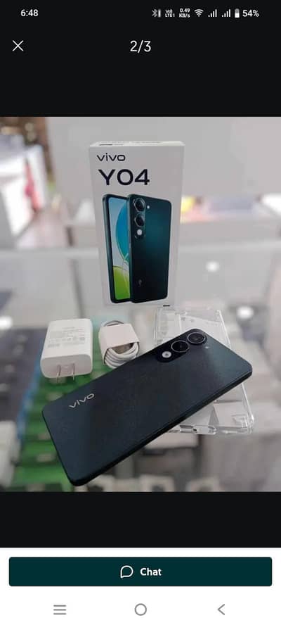vivo y04 4/64 black with box
