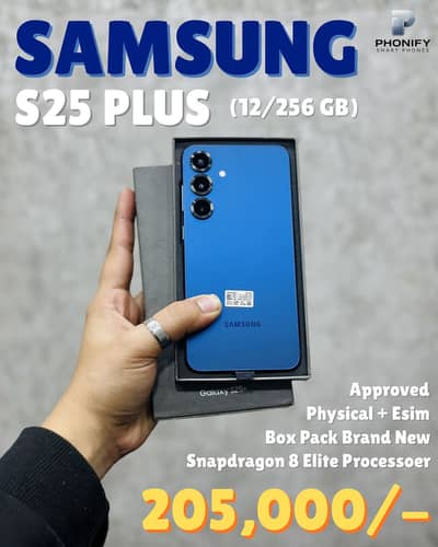 Samsung S25 Plus 12/256gb PTA Approved