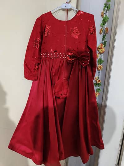 selling girl frock red