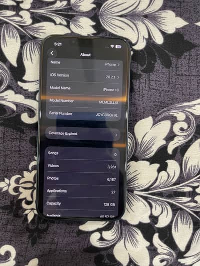 Iphone 13 128gb jv 4 month sim time 100%orignal