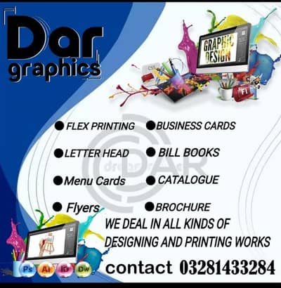 WE DEAL IN ALL KINDS OF DESIGNING AND PRINTING WORKS