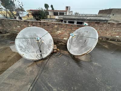 satellite Dish antenna 6feet two pieces with receiver complete set
