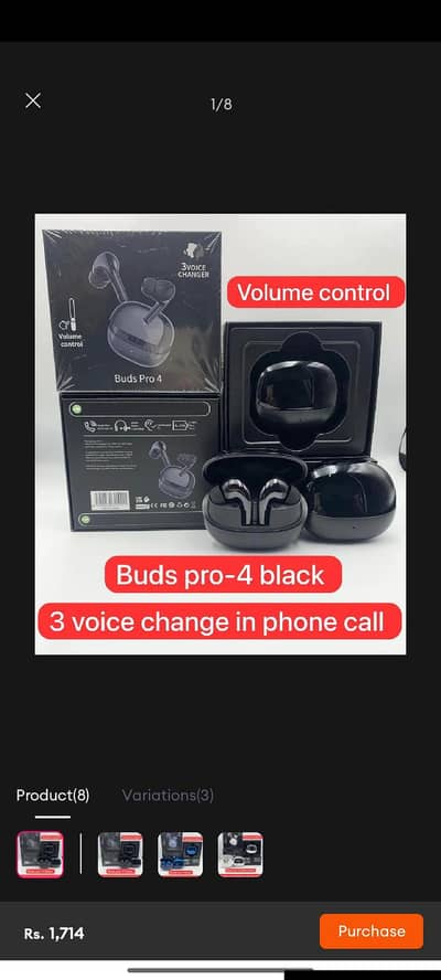 Samsung galaxy buds Pro 4 only black original brand