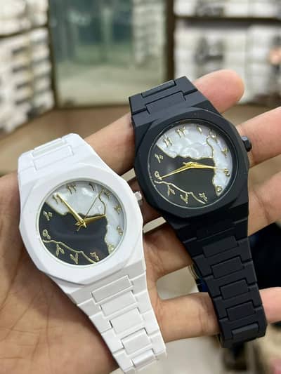 arabic aura watch black white avaible