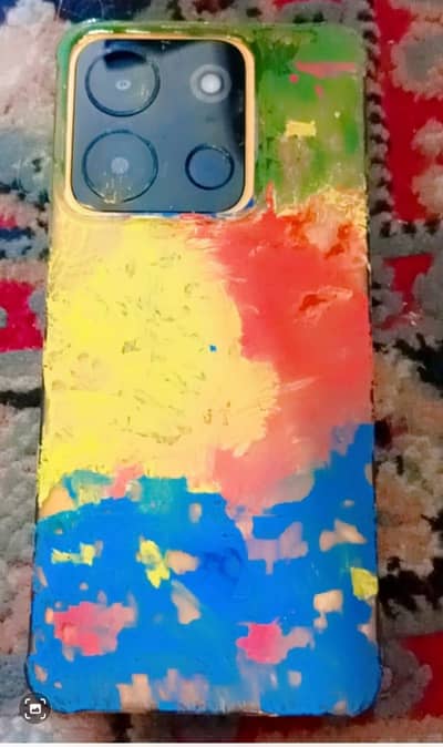 hand made cover with paints