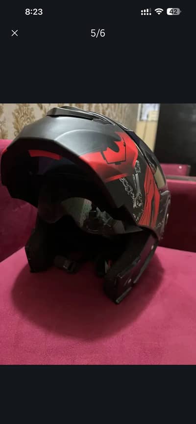 Vector helmet with black visor