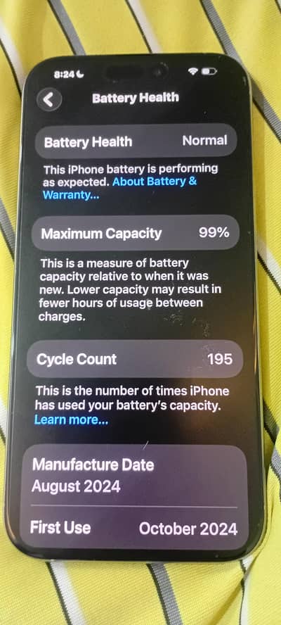 iphone 16pro max  256gb battery 99