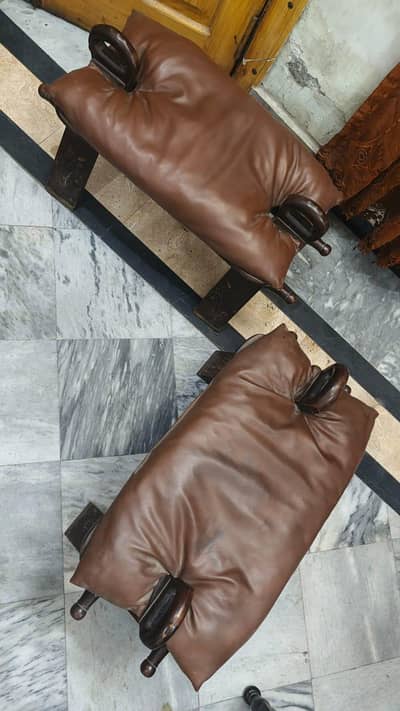 Wooden Stool and Wooden  Takht Posh