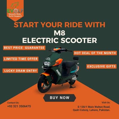 RAMZA M8 Electric Bike,Electric Scooty,Ev Scooter-Special Offer