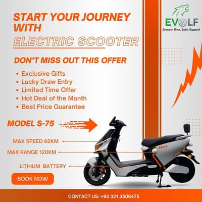 RAMZA S75 Electric Bike,Electric Scooty,Ev Scooter-Special Offer
