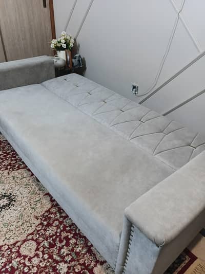 3-Seater Sofa Cum Bed - Turkish Fabric - Almost New