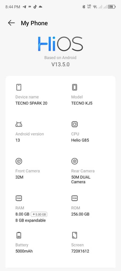Tecno Spark 20 8GB 256GB PTA Approved