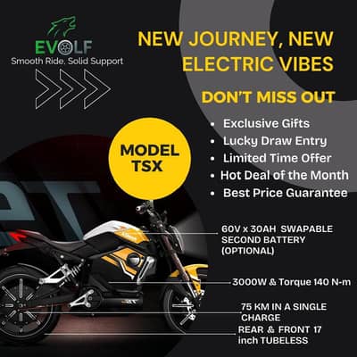 Electric RAMZA TSX  Bike,Electric Scooty,Ev Scooter-Special Offer