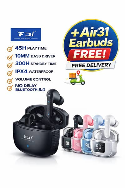 Earbuds | FDI TWS 22 Earbuds  | Air 31  | Earphones  | Head Phone