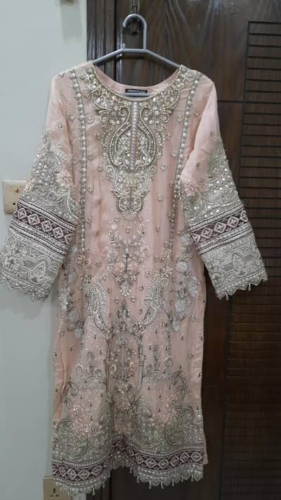 beautiful dress long shirt with garara dupatta