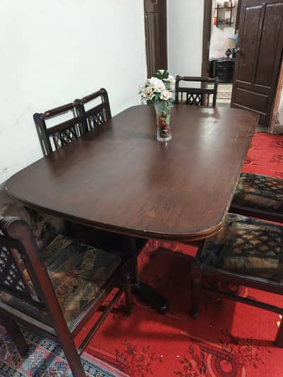 dining table with 6 chairs new
