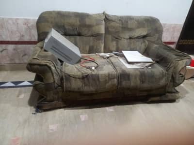 old sofas ha. . . 3 seater 2 sofa set. . . or 2 seater one set hai. . .