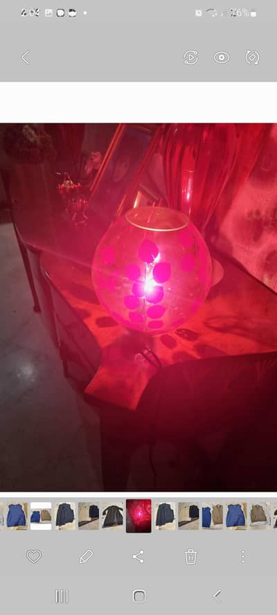 lantern hand printed lamp