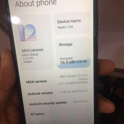 Redmi 10a 4 128  with box 03099487992.03372627532 exchange possible