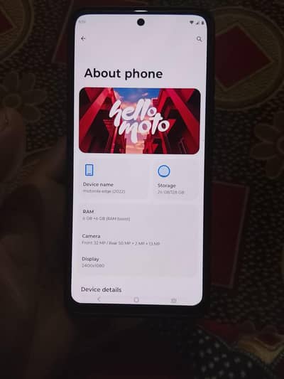 Moto Edge 2022(6-128) Condition 10/10